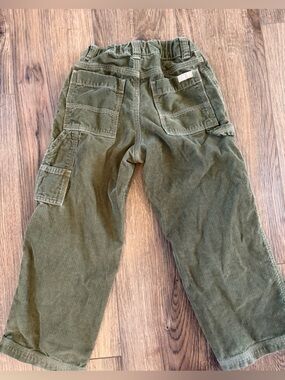 Gymboree Boys Sz 6 boys Corduroy Pants Cargo Green  Like New adjustable waist
